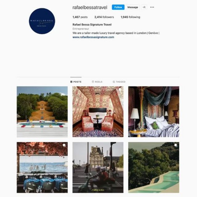 Instagram da agência de Rafael Bessa