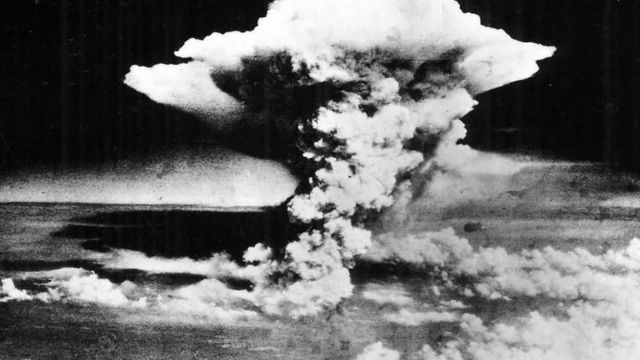 美国在日本广岛投放原子弹之后的航拍照片(photo:BBC)