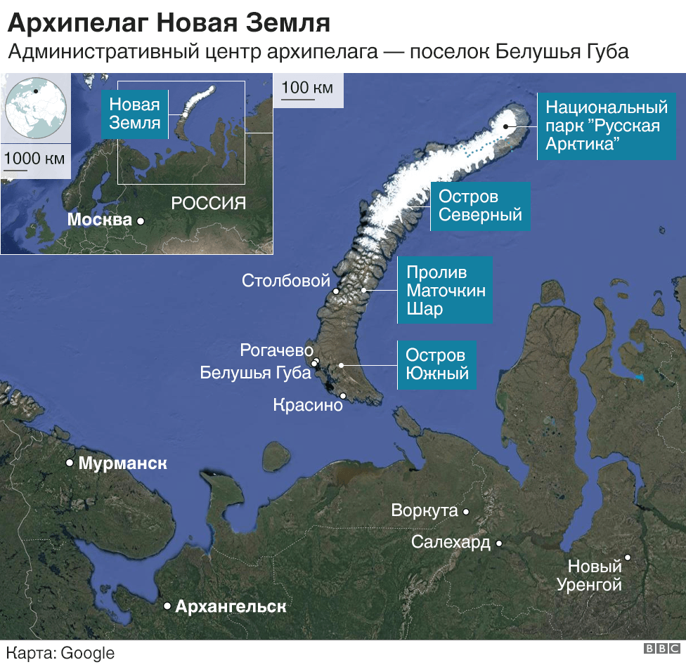 Карта новая земля на карте