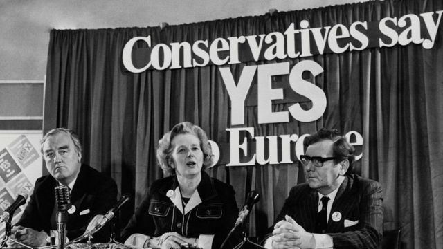 Margaret Thatcher usou argumentos apaixonados em sua campanha para o Reino Unido ficar na Europa