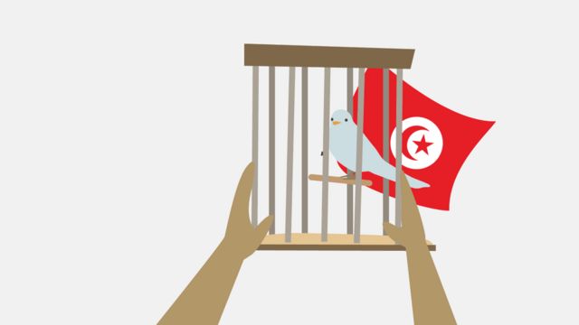 Une image expressive de l'activité politique avant la révolution en Tunisie