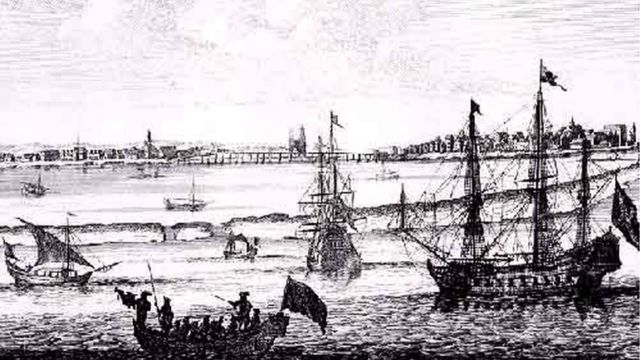 Vista de Mauritsstad (Recife) em 1645