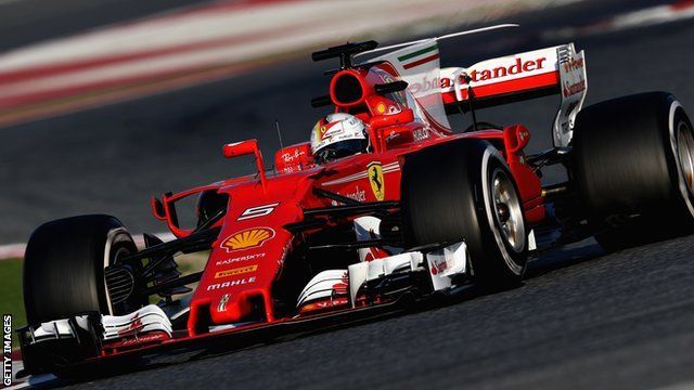 Sebastian Vettel's Ferrari, which ran reliably