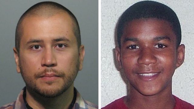 Compsición de George Zimmerman y Trayvon Martin