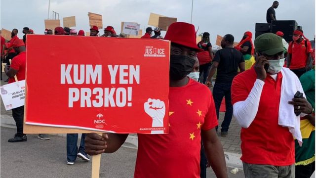 Ghana opposition NDC stage 'march for justice' demonstration for Accra -  BBC News Pidgin