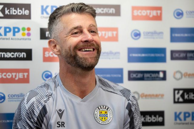 Stephen Robinson at his pre-match press conference