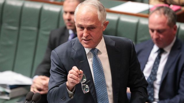 Malcolm Turnbull speaks in parliament