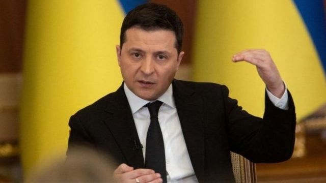 乌克兰总统泽伦斯基称国内局势的不稳定才是对乌克兰的最大威胁。(photo:BBC)