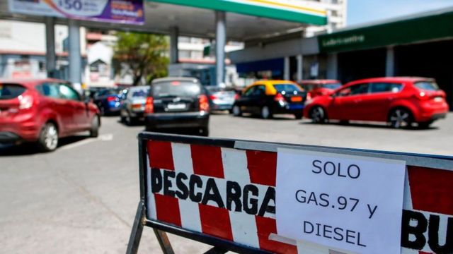 Estación de gasolina en Chile