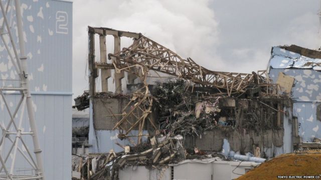 Escena tras la explosión en la planta Daiichi en Fukushima, Japóon, en marzo 2011.
