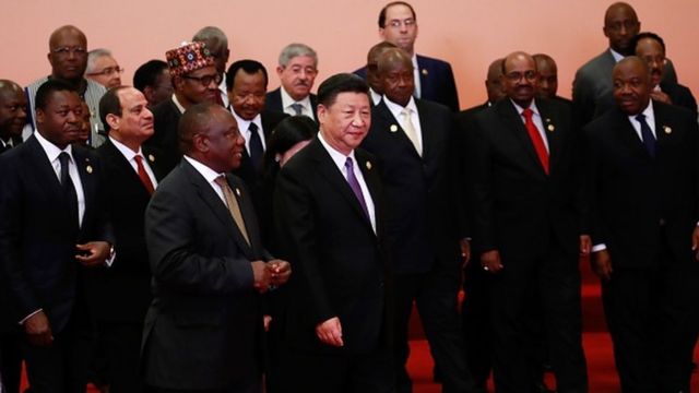 African leaders wit China presido Xi Jinping