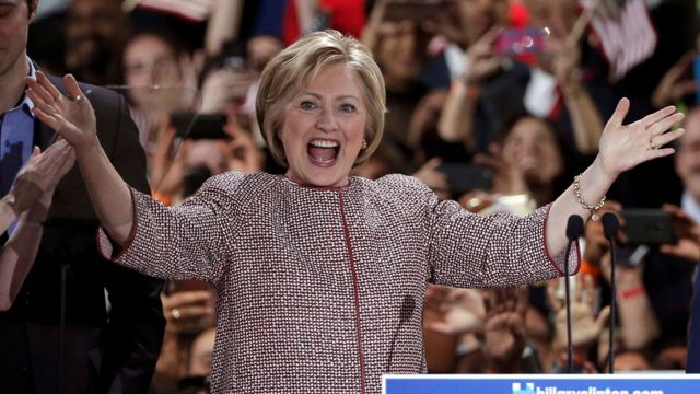 Hillary Clinton in New York.
