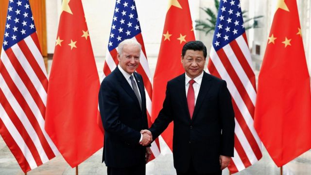 Joe Biden e Xi Jinping (Foto de arquivo)
