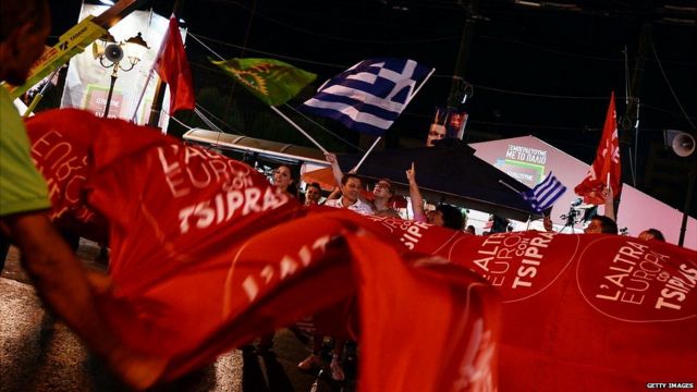 Manifestação política na Grécia