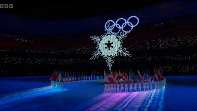 奥林匹克火焰熄灭，冬奥会正式结束。(photo:BBC)