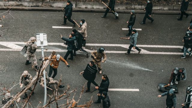 казахстан протесты и беспорядки