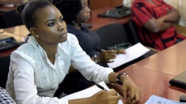 Student wey dey write examination