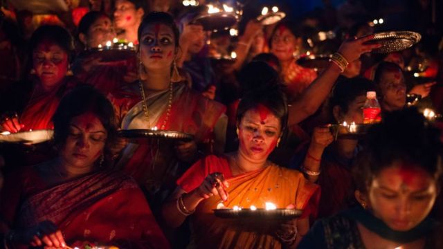 ঢাকায় হিন্দুদের একটি ধর্মীয় উৎসব।