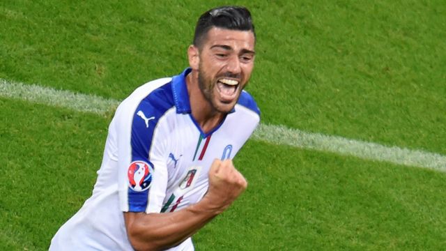 Graziano Pelle celebra el gol de la sentencia