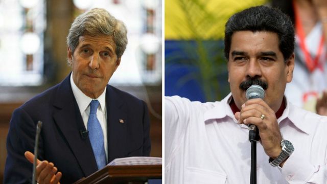 Kerry y Maduro