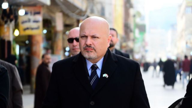 Karim Khan during a visit to the Iraqi city of Najaf