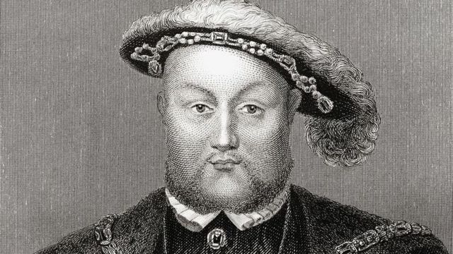 grabado del rey inglés Enrique VIII