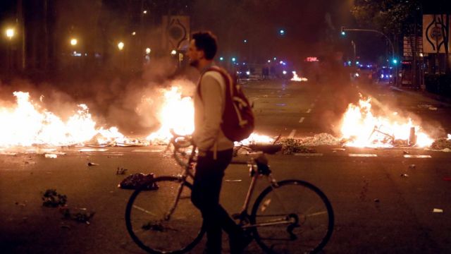 Протесты в Барселоне