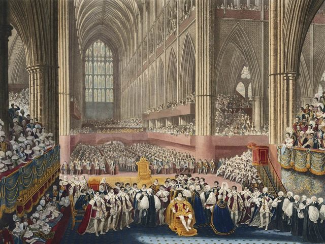 Картина, момент возложения короны на голову Георга IV