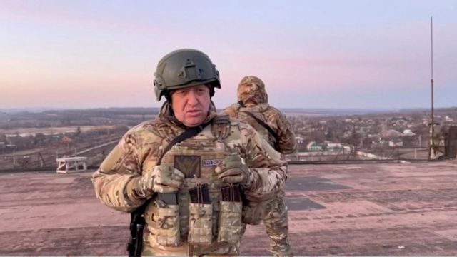 Yevgeny Prigozhin com roupa militar