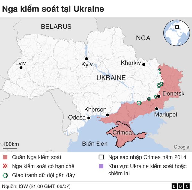 Nga kiểm soát tại Ukraine