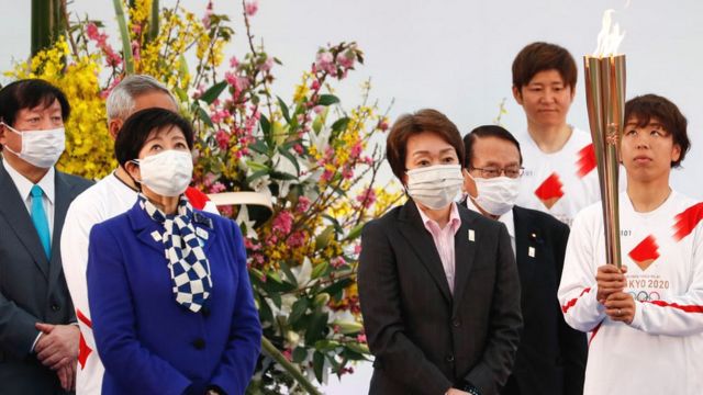 今年3月，日本开始传递奥运圣火(photo:BBC)