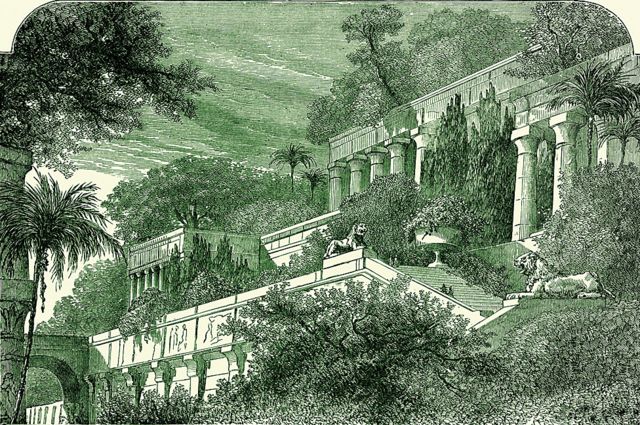 Ilustração dos Jardins Suspensos da Babilônia