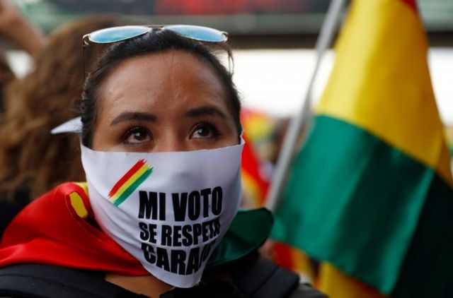 Protestos na Bolívia