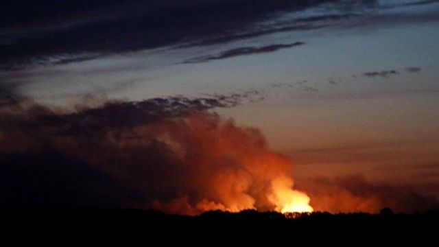 Остання велика пожежа на військовому складі була в жовтні бля міста Ічня