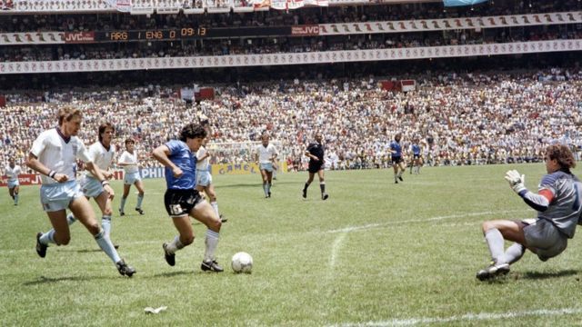 El segundo gol de Maradona contra Inglaterra, en 1986.