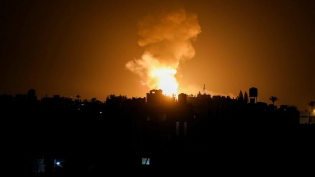 Explosions in Gaza