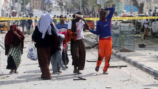 Abantu bakomeretse mu gitero i Mogadishu