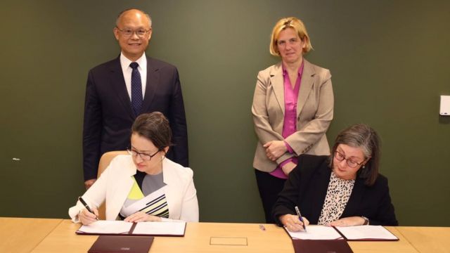 臺美簽署21世紀貿易倡議 北京稱美對臺“敲骨吸髓”