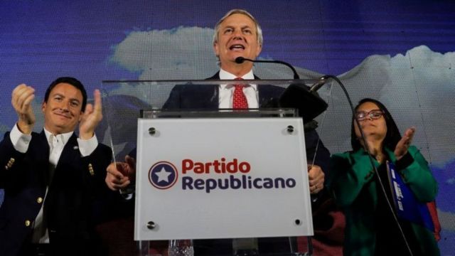 José Antonio Kast e membros do seu partido 