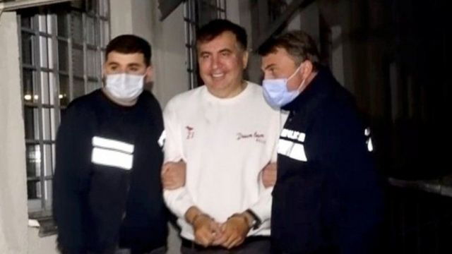 Gürcistan İçişleri Bakanlığı Saakaşvili'nin 1 Ekim'de tutuklanışını gösteren görüntüleri dağıtmıştı