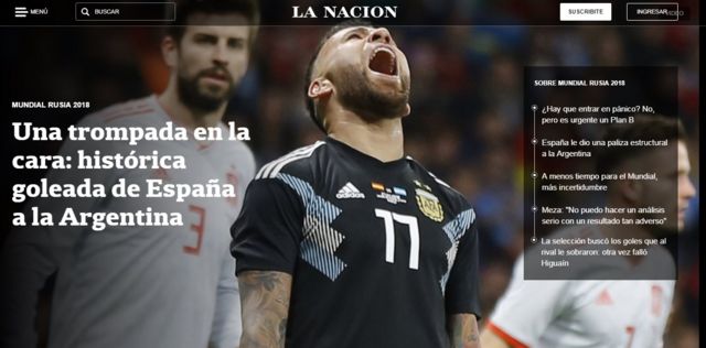 Catastrofe En Madrid Asi Reaccionaron En Argentina Tras La Contundente Derrota De Su Seleccion Frente A Espana Por 6 1 Bbc News Mundo