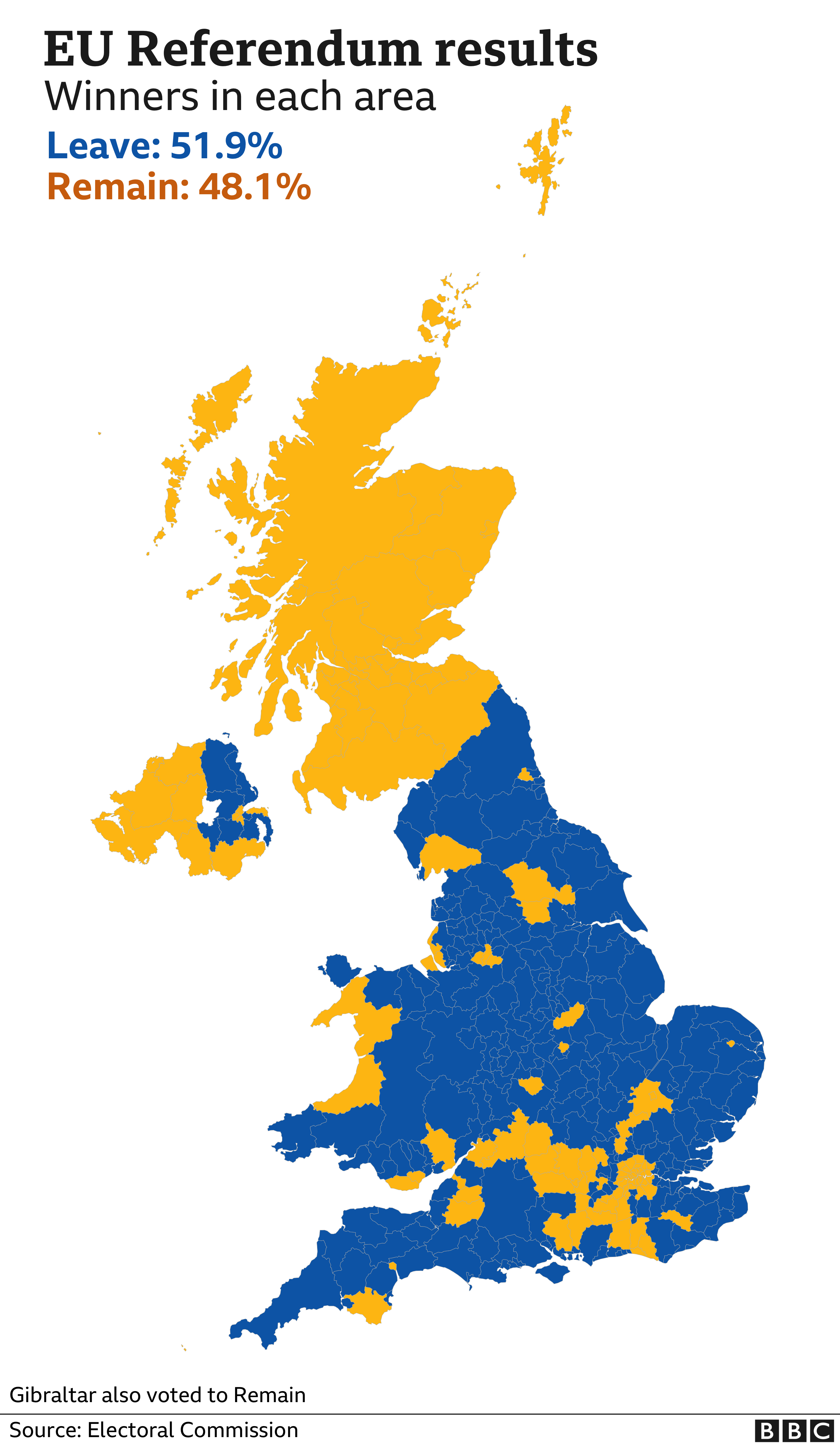 EU referendum The result in maps and