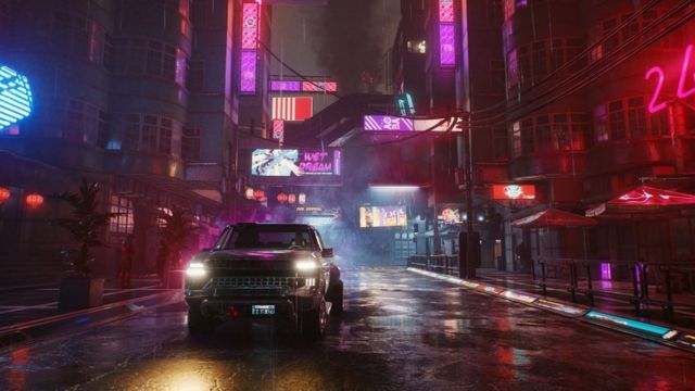 Cyberpunk Street Background