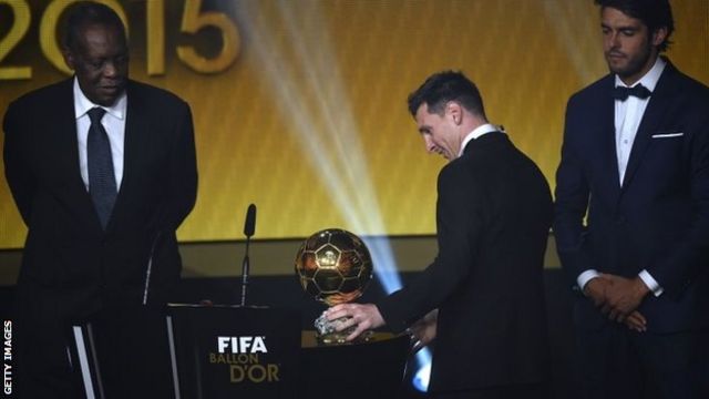 Lionel Messi wins 2015 Ballon d'Or