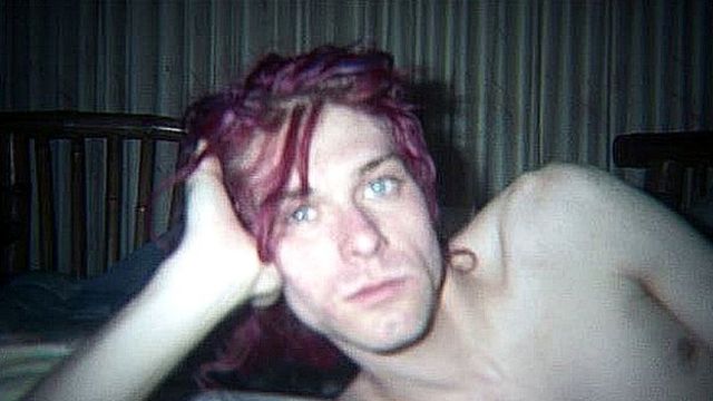 kurt cobain purple hair