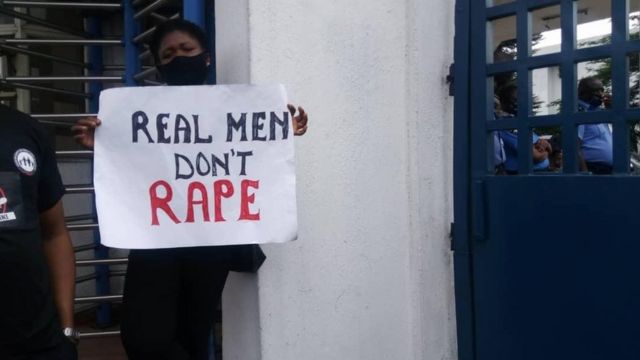 Pipo wey dey protest rape