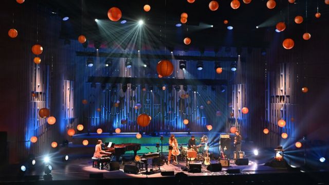 Emmy the Great performing on The Barbican stage