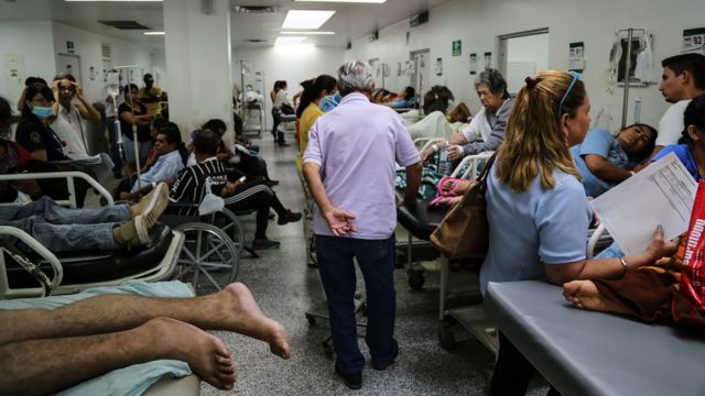 Hospital em Cúcuta lotado