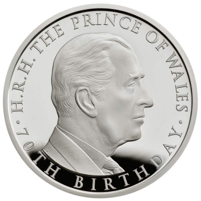 عملة بريطانية رسمية بمناسبة الذكرى السبعين لميلاد أمير ويلز ، 2018