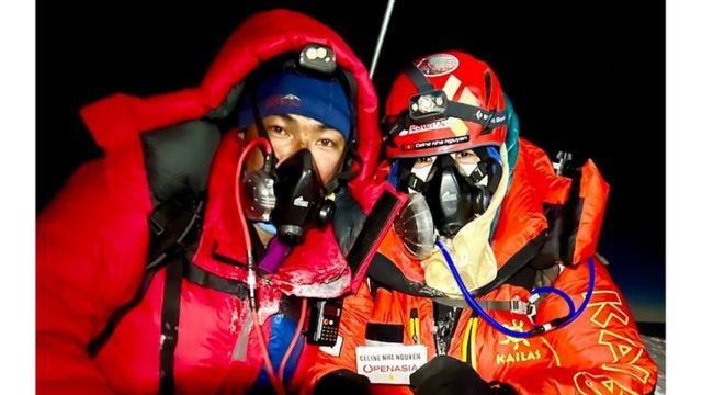 Céline Thanh Nhã lên tới đỉnh Everest lúc 3h30 rạng sáng ngày 16-5